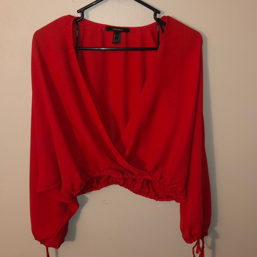 red crop top
